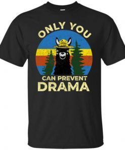 Llama Camping Only You Can Prevent Drama T-Shirt