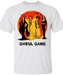 Elvira, Morticia, Lily, Bride Ghoul Gang Halloween T-Shirt