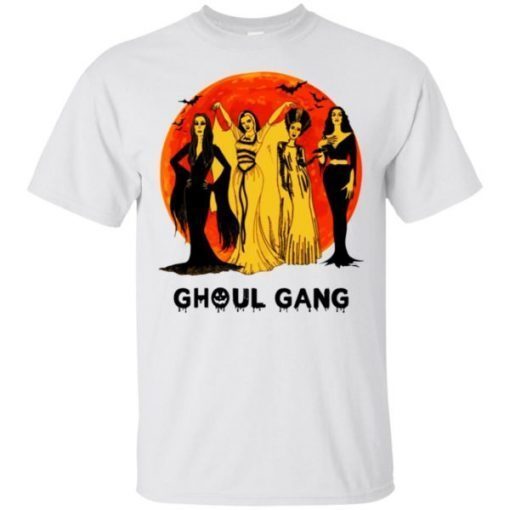 Elvira, Morticia, Lily, Bride Ghoul Gang Halloween T-Shirt