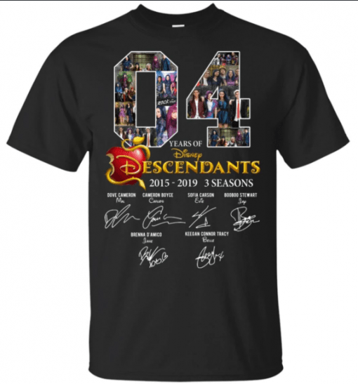 4 Years Of Descendants Disney Signature Anniversary T-Shirt