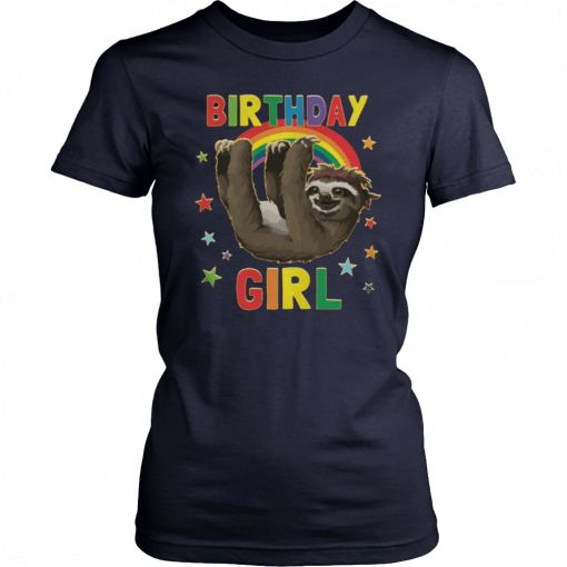 1567077461 Birthday Girl Sloth T-Shirt