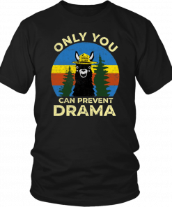 Llama Camping Only You Can Prevent Drama T-Shirt
