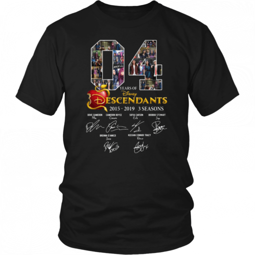 4 Years Of Descendants Disney Signature Anniversary T-Shirt