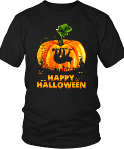 Sloth Pumpkin Happy Halloween TShirt