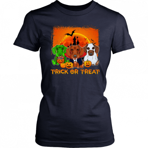 Halloween Dachshund trick or treat T-Shirt