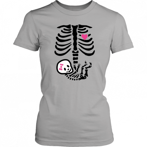 Baby Girl Skeleton Halloween Pregnancy T-Shirt