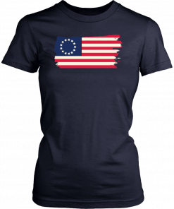 Betsy Ross American Revolutionary War Flag T Shirt Vintage T-shirt
