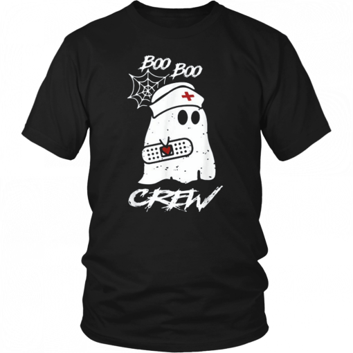 Boo Boo Crew Nurse Ghost Funny Halloween Costume Mens Womens T-Shirt