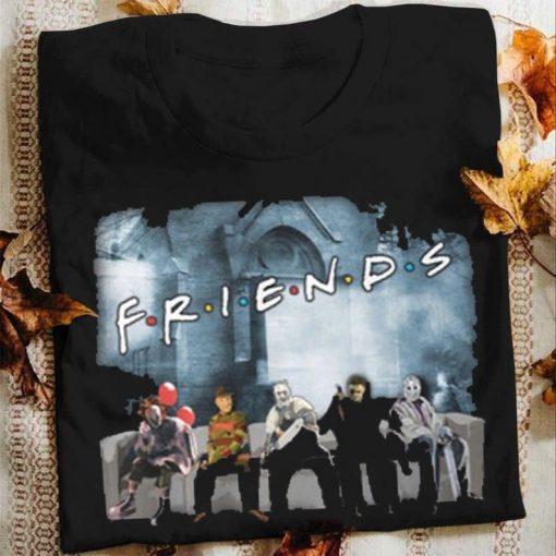 Buy Friends IT Spooky Clown Jason Squad Halloween Horror Funny Halloween Scary Costume T-Shirt