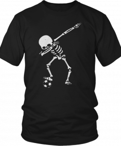 Dabbing Soccer skeleton Tee Shirt