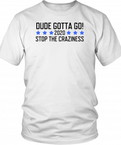 Dude Gotta Go Stop The Craziness 2020 T-Shirt