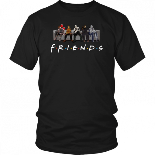 Friends IT Spooky Clown Jason Squad Funny Halloween Scary Costume T-Shirt