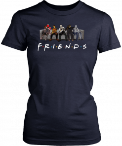 Friends IT Spooky Clown Jason Squad Funny Halloween Scary Costume T-Shirt