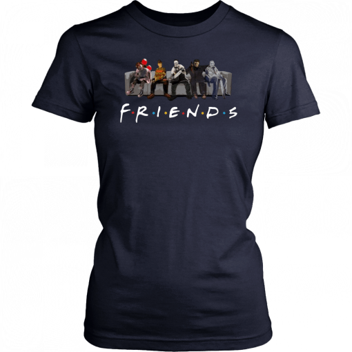 Friends IT Spooky Clown Jason Squad Funny Halloween Scary Costume T-Shirt