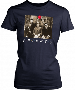 Friends IT Spooky Clown Jason Squad Halloween Horror T-Shirt