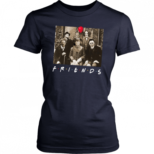 Friends IT Spooky Clown Jason Squad Halloween Horror T-Shirt