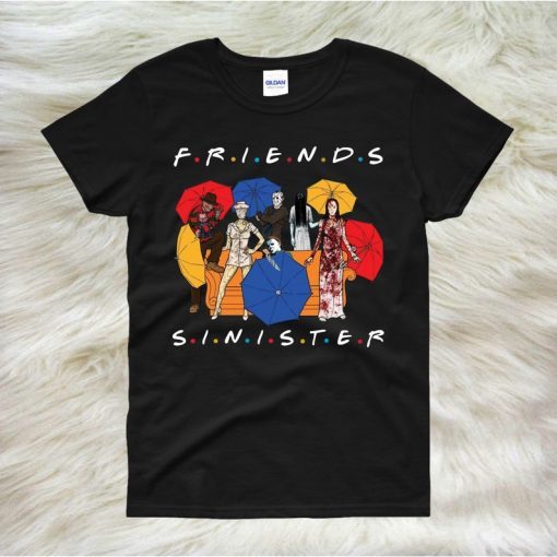 Horror Friends Sinister Friends TV Show Gift for Bestie Friends 90s Squad Goals Horror Movie Hocus Pocus Halloween Not So Scary T-Shirt