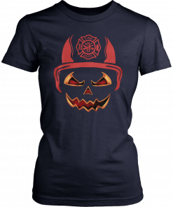 Halloween Pumpkin Firefighter Fireman Fire Unisex T-Shirt