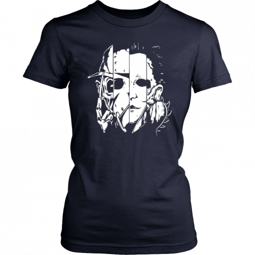 Halloween horror movie characters mashup T-Shirt