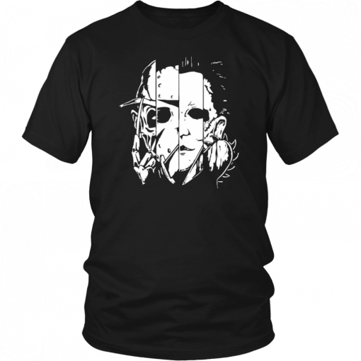 Halloween horror movie characters mashup T-Shirt
