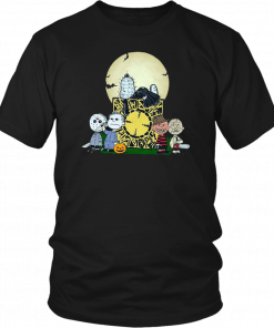 Halloween slash snoopy charlie brown style horror character T-Shirt