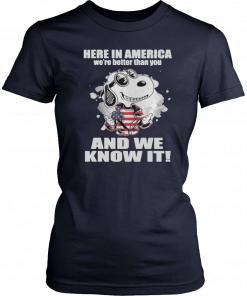 Here In America Were Better Than You And We Know It Gift T-Shirt