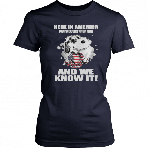 Here In America Were Better Than You And We Know It Gift T-Shirt