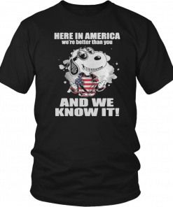 Here In America Were Better Than You And We Know It Gift T-Shirt