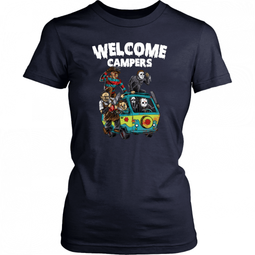 Horror Characters Welcome Campers Gift Tee Shirt