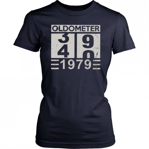 Mens Oldometer 39 40 1979 Shirt 40th Birthday Funny Gift Tee Shirt