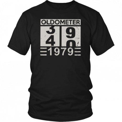 Mens Oldometer 39 40 1979 Shirt 40th Birthday Funny Gift Tee Shirt