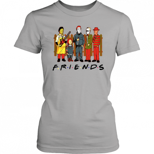 Mens Womens Horror Characters FRIENDS Halloween Tee Shirts