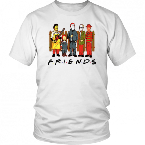 Mens Womens Horror Characters FRIENDS Halloween Tee Shirts