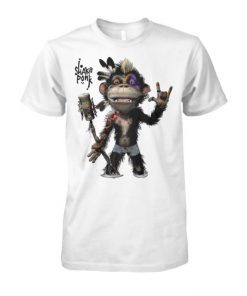 Monkey goz shaka ponk shirt and crew neck sweat shirt