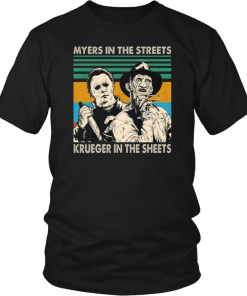 Myers In The Streets Krueger In The Sheets Halloween Classic T-Shirt
