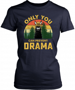 Only you can prevent drama Llama Camping Vintage funny T-Shirt