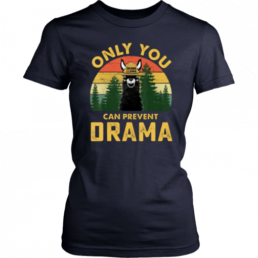 Only you can prevent drama Llama Camping Vintage funny T-Shirt