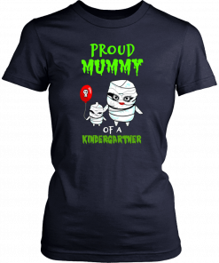 Proud Mummy Mom With Kid Halloween Of A Kindergarten Shirt