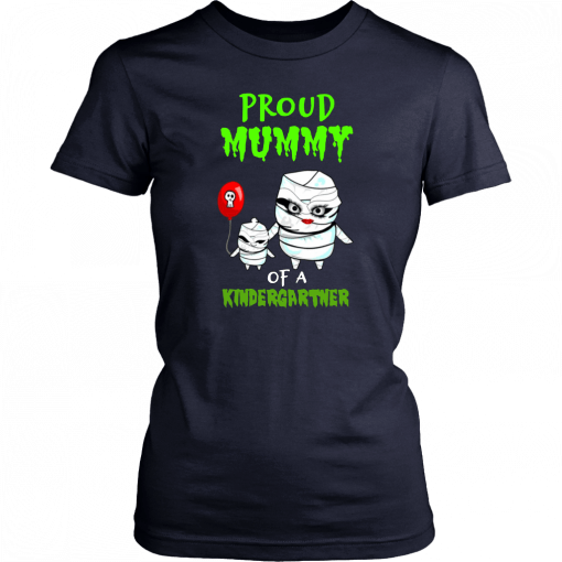 Proud Mummy Mom With Kid Halloween Of A Kindergarten Shirt