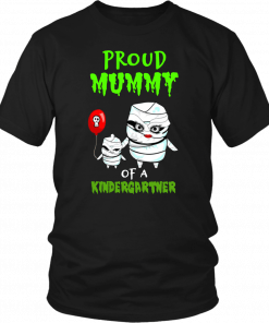 Proud Mummy Mom With Kid Halloween Of A Kindergarten Shirt
