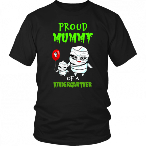 Proud Mummy Mom With Kid Halloween Of A Kindergarten Shirt