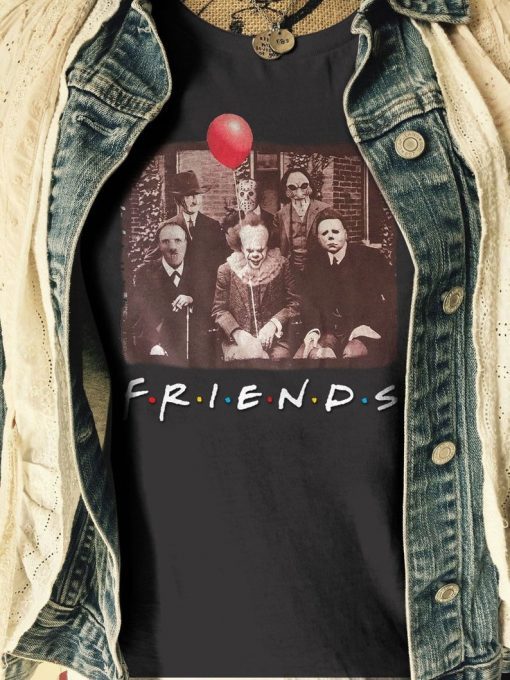 Friends IT Spooky Clown Jason Squad Halloween Horror Funny Halloween Scary Costume T-Shirts