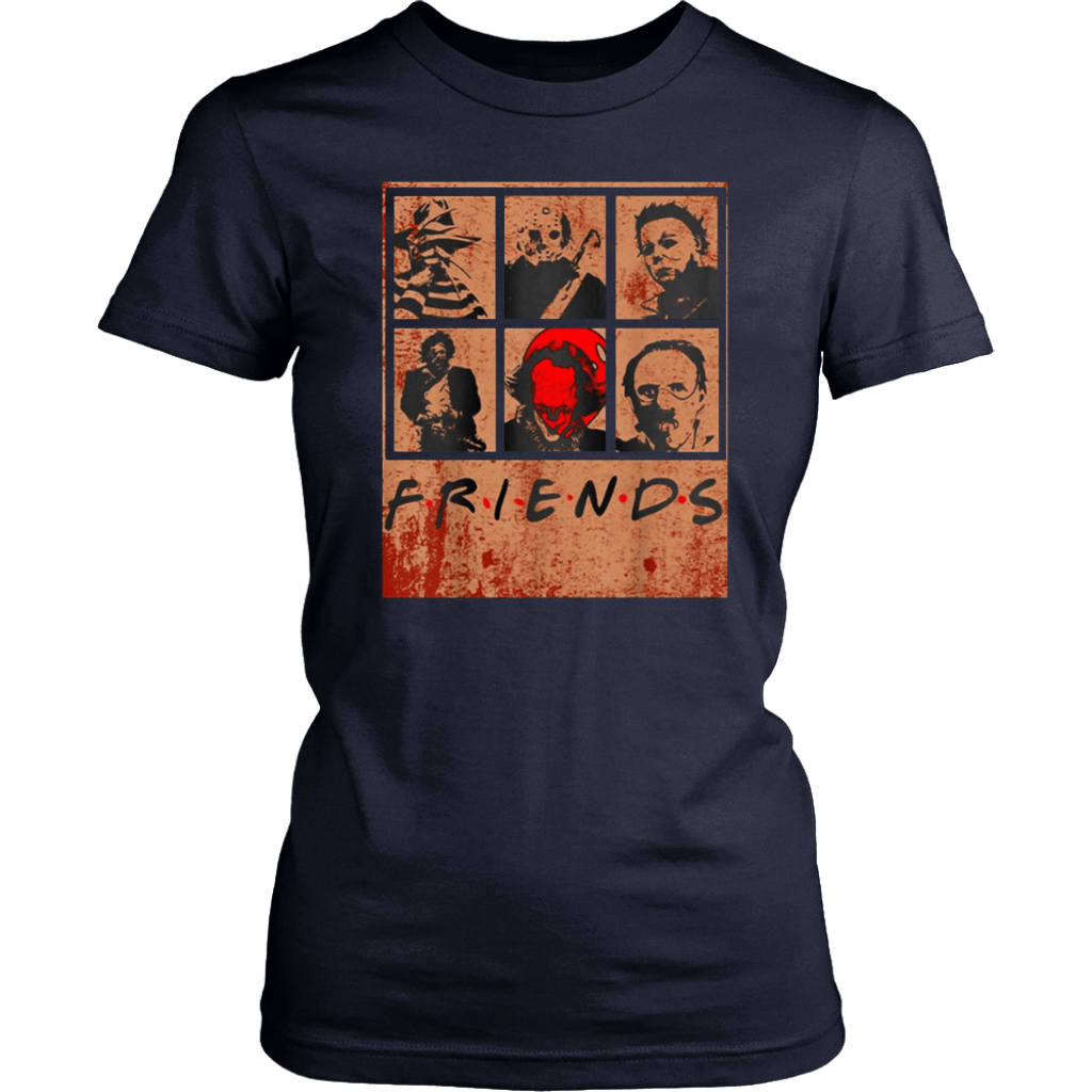 Scary Friends Horror Movie Creepy Halloween T-Shirt - ShirtElephant Office