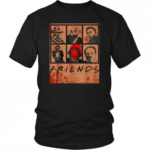 Scary Friends Horror Movie Creepy Halloween T-Shirt