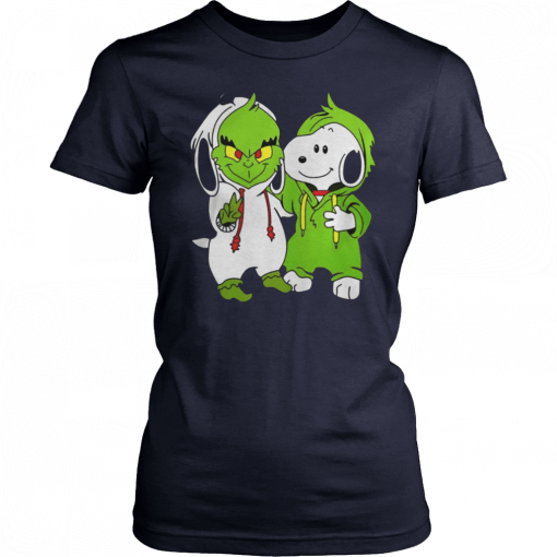 Snoopy And Grinch Fushion Peanuts How The Grinch Stole Christmas Fans Shirts