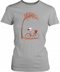 Snoopy Riding A Bicycle Hello Autumn Funny T-Shirt