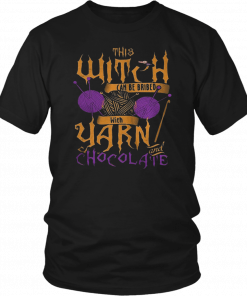 The witch can be bribed with yarn chocolate Halloween classic T-Shirt