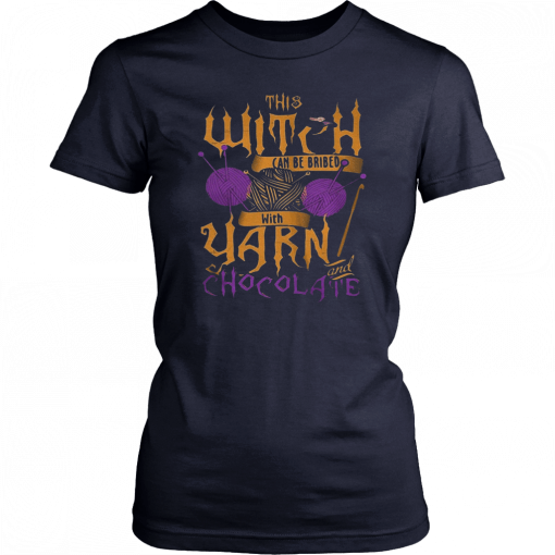 The witch can be bribed with yarn chocolate Halloween classic T-Shirt