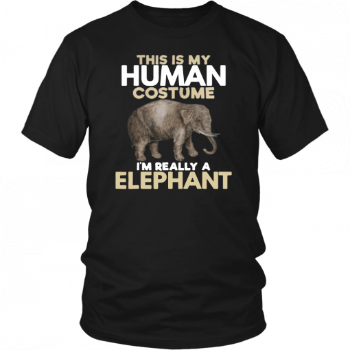 This Is My Human Costume Im Really A Elephant Halloween Classic T-Shirt