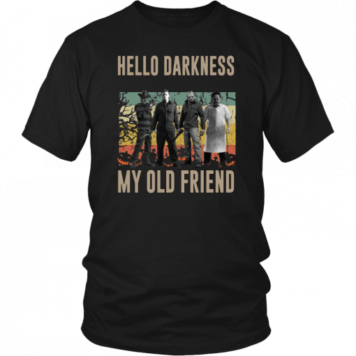Vintage Horror Characters Hello Darkness My Old Friend Classic T-Shirt